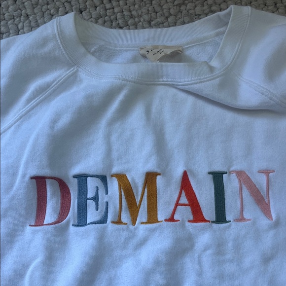 Sezane White Sweatshirt with Multicolor Lettering - Picture 3 of 5